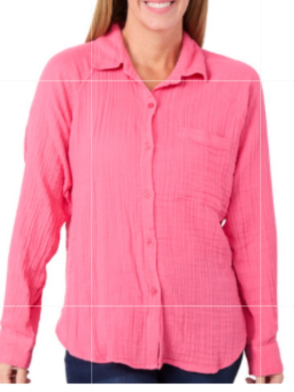 NWT Z Supply Women’s Long Sleeve Button Down Perfect Airy Top Size L